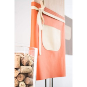 TABLIER CUIR  BOUCHON| ORANGE